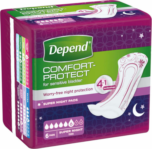Inkontinenční vložky Depend Super Plus 6ks porovnat ceny