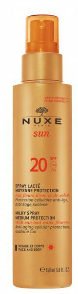 Nuxe Sun Opalovací mléko ve spreji na obličej a tělo SPF20 150ml porovnat ceny