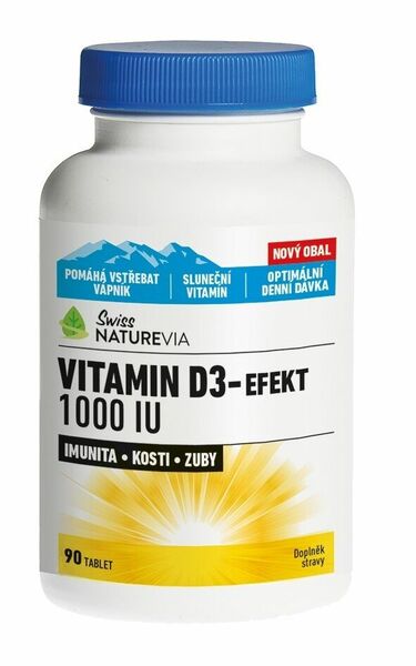 Swiss NatureVia VITAMIN D3-efekt 1000 I.U. 90 tablet porovnat ceny