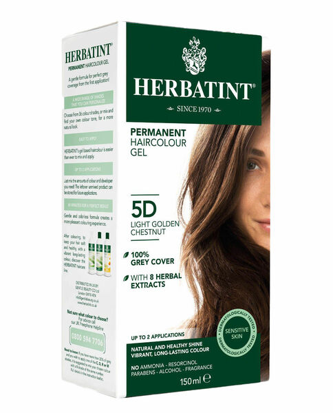 Herbatint Permanentní barva na vlasy zlatavý kaštan 5D, 150ml porovnat ceny