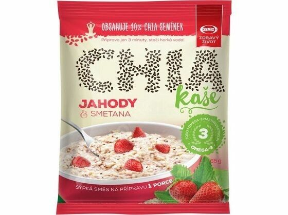 Semix  Chia kaše jahody a smetana 65g porovnat ceny