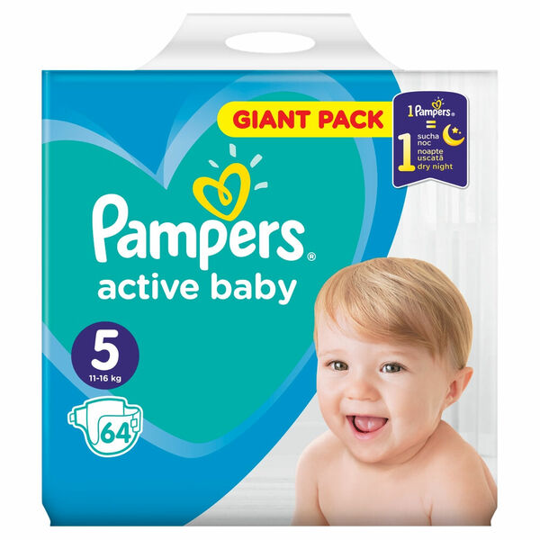 PAMPERS Active Baby vel.5 Dětské pleny 11-16kg  64 ks porovnat ceny