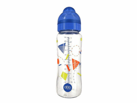 dBb skleněná lahvička Geometrie savička 4+měs. modrá 330ml porovnat ceny