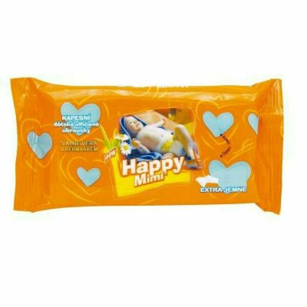 HAPPY MIMI Dětské toaletní vlhčené ubrousky s aloe 72 ks porovnat ceny