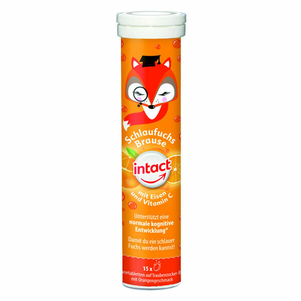 INTACT Chytrá liška, železo + vitamín C 15 šumivých tablet pomeranč porovnat ceny