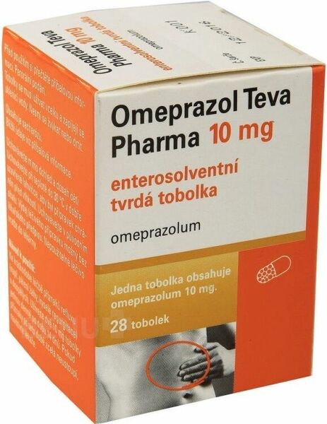 Omeprazol Teva Pharma 10mg perorální orální tobolky enterosolventní tvrdá 28x10mg porovnat ceny