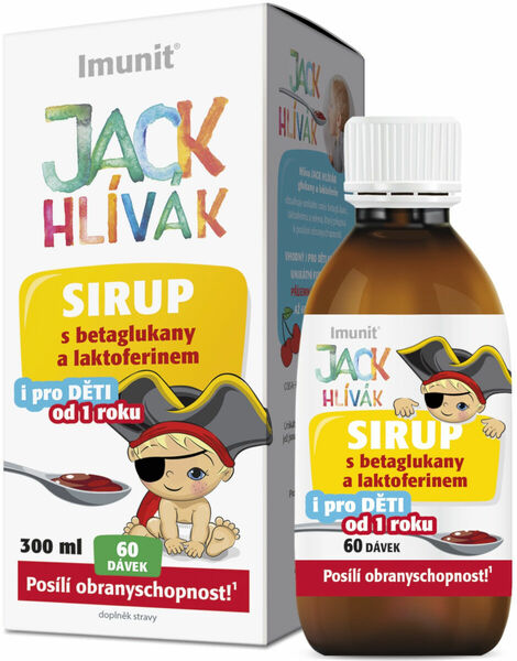 Hlíva JACK HLÍVÁK sirup glukany a laktoferin 300ml porovnat ceny