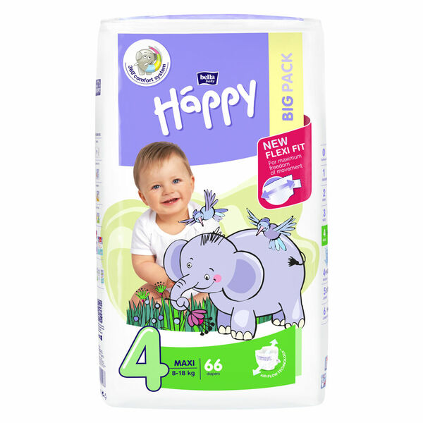 BELLA HAPPY Maxi Big Pack Dětské pleny 8-18kg 66 ks porovnat ceny