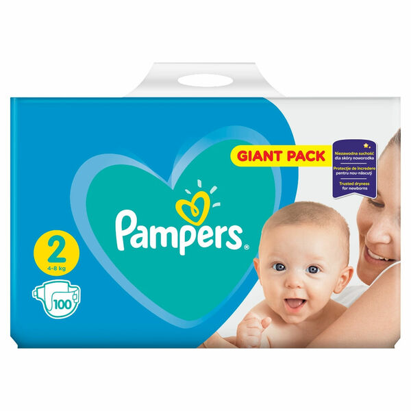 PAMPERS Plenky Velikost 2, 100 Plenek, 4-8 kg porovnat ceny