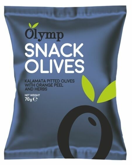 OLYMP Kalamata tmavé olivy bez pecky, s pom. kůrou a bylinkami 70g porovnat ceny