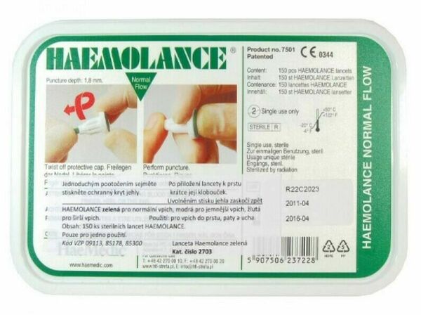 Lancety 2703+Haemolance Plus pro dosp.zelené 100ks porovnat ceny