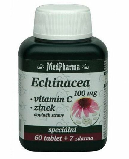 MedPharma Echinacea 100mg+Vitamin C+Zinek 67 tablet porovnat ceny