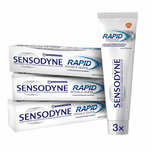 Sensodyne Bělicí zubní pasta rychlá úleva Rapid Whitening 3x75ml porovnat ceny