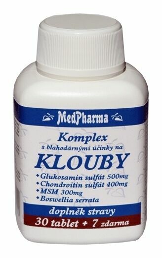 MedPharma Glukosamin + chondroitin + MSM 37 tobolek porovnat ceny