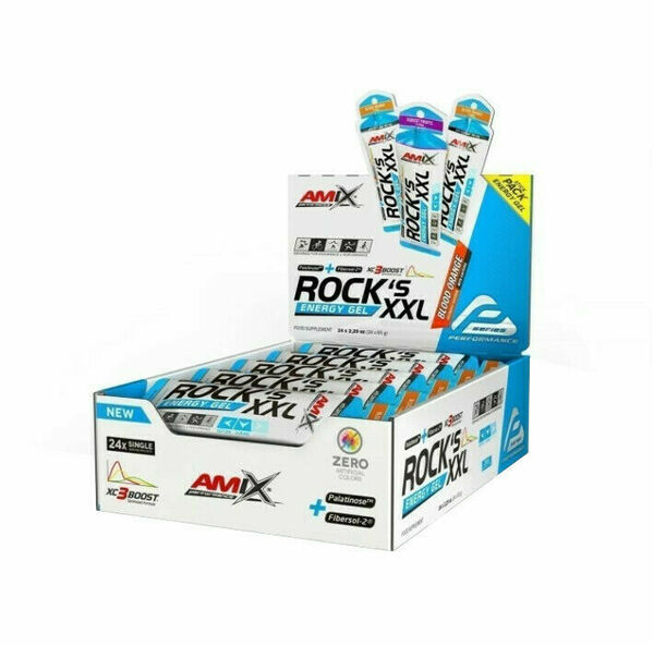 Amix Rock's Energy Gel XXL s kofeinem, Krvavý pomeranč, 24x65g porovnat ceny
