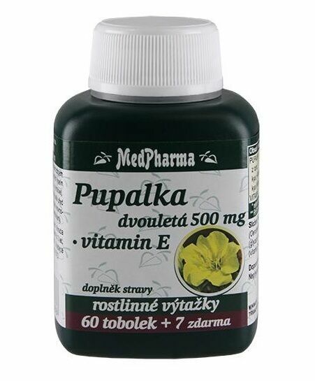 MedPharma Pupalka dvouletá 500mg+Vitamin E 67 tobolek porovnat ceny