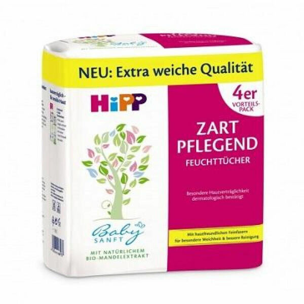 HiPP BabySanft Čisticí vlhčené ubrousky 4x56 kusů porovnat ceny