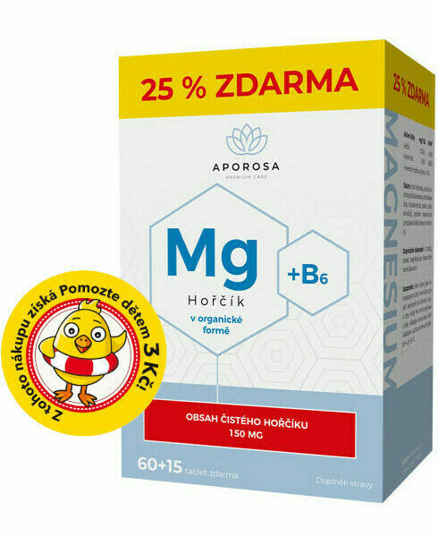 APOROSA prémiový Hořčík Citrát 150 mg + B6 75 tablet porovnat ceny