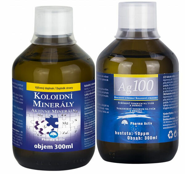 Pharma Activ Koloidní minerály 300ml + Ag100 10ppm 300ml porovnat ceny