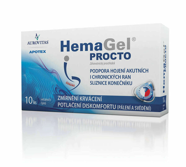 HemaGel PROCTO 10 čípků porovnat ceny
