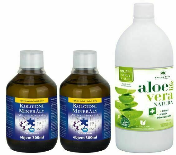 Pharma Activ Koloidní minerály 2x 300ml + AloeVeraLife NATURA 1000ml porovnat ceny