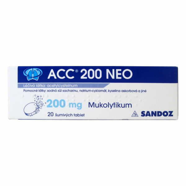 ACC 200 NEO 20x200 mg šumivých tablet porovnat ceny