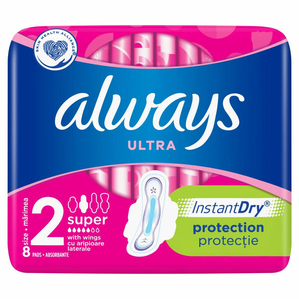 ALWAYS Ultra Long vel.2 Hygienické vložky s křidélky 8 ks porovnat ceny