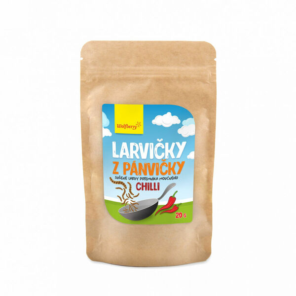 WOLFBERRY Larvičky z pánvičky chilli bezlepkové 20 g porovnat ceny