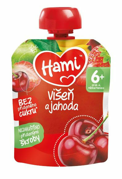 Hami Ovocná kapsička višeň a jahoda 6x90 g porovnat ceny