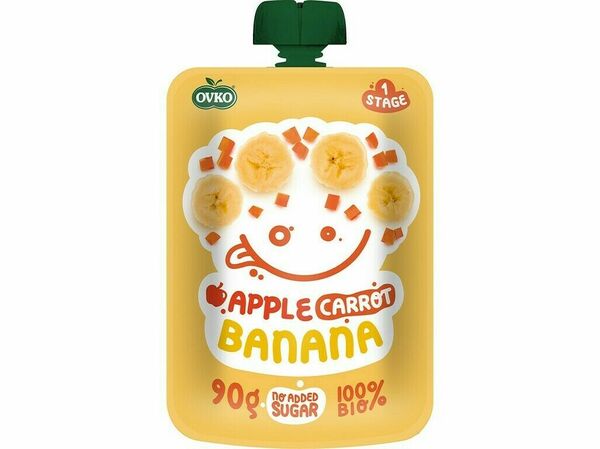 OVKO kapsička jablko, karotka, banán BIO 90g porovnat ceny