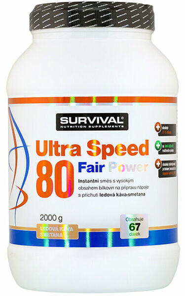 Survival Nutrition Ultra Speed 80 Fair Power ledová káva-smetana 2000g porovnat ceny