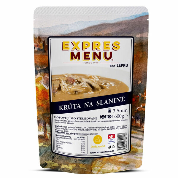 EXPRES MENU Krůta na slanině bez lepku 2 porce porovnat ceny