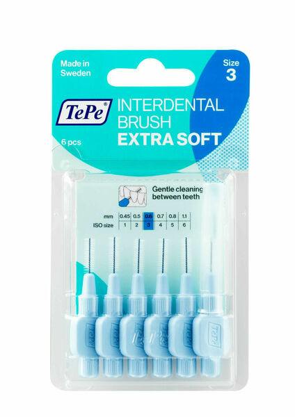TePe Mezizubní kartáčky Extra Soft pastelově modré 0,6mm 6ks porovnat ceny