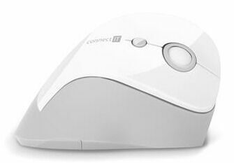 IT Trade  CONNECT IT FOR HEALTH Ergonomická vertikální myš, (+ 1x AA baterie zdarma), bezdrátová, BÍLÁ porovnat ceny