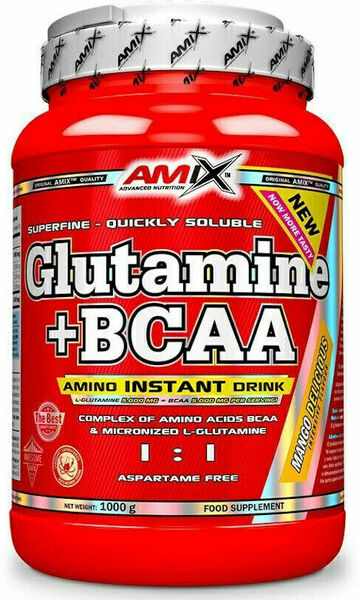 AMIX L-Glutamine + BCAA - powder, Pomeranč, 1000g porovnat ceny