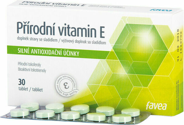 Favea  Přírodní vitamín E 30 tablet porovnat ceny