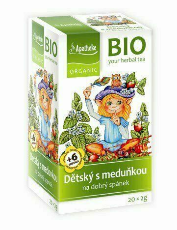 Apotheke Dětský ovocný čaj s meduňkou BIO 20x2g porovnat ceny