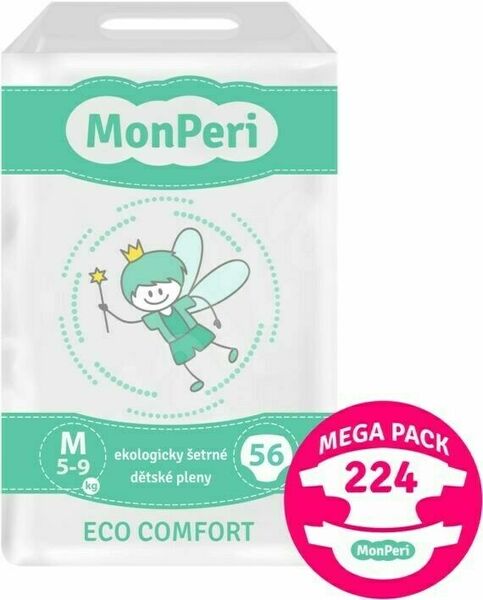 MonPeri Eco Comfort Mega Pack M 5–9kg Eko Jednorázové dětské plenky 224ks porovnat ceny