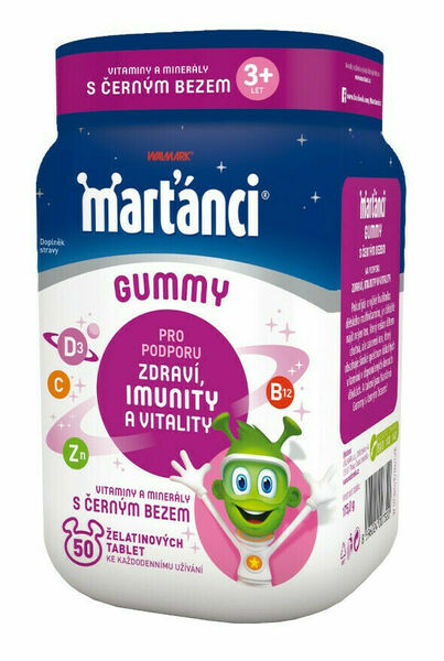 Walmark Marťánci Gummy Černý bez 20mg 50 tablet porovnat ceny