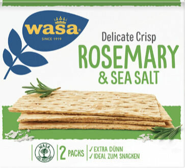 Wasa Delicate Crisp pšeničné s rozmarýnem a solí 190g porovnat ceny