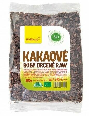 Wolfberry Kakaové boby drcené BIO 250g porovnat ceny