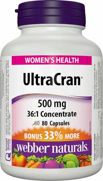 Webber Naturals Brusinky 500mg 80 kapslí porovnat ceny