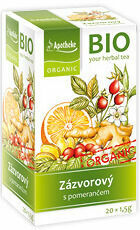 Apotheke BIO Zázvorový čaj s pomerančem 20x1.5g porovnat ceny