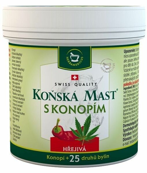 Herbamedicus Koňská mast s konopím hřejivá 250ml porovnat ceny