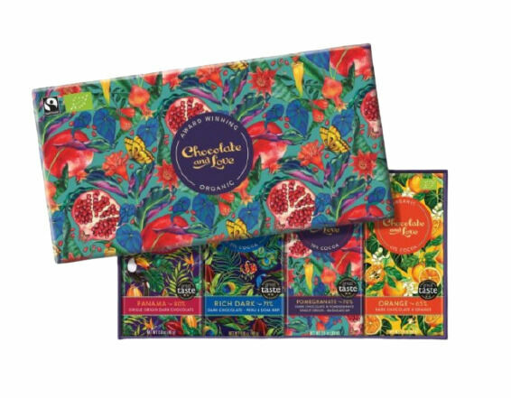 Chocolate and Love Pomegranate/Purple, bio čokoláda 4x80g porovnat ceny