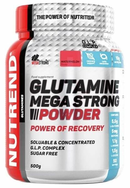 Nutrend  Glutamine Mega Strong Powder 500g punč-brusinka porovnat ceny