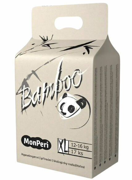 MonPeri Bamboo XL 12–16kg Jednorázové bambusové EKO pleny 17ks porovnat ceny