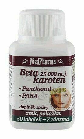 MedPharma Beta karoten 25000m.j. s Panthenolem + PABA 37 tobolek porovnat ceny