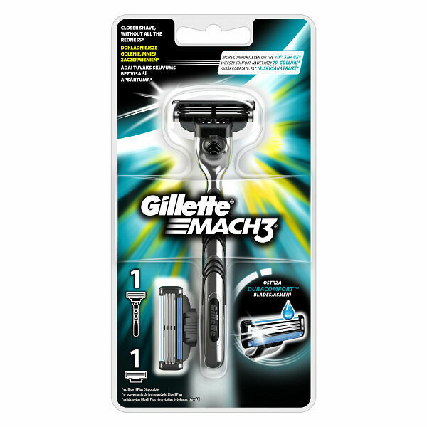 Gillette Mach 3 holící strojek + 2 hlavice porovnat ceny