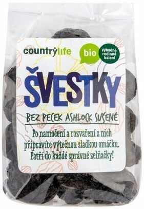 Country Life Švestky sušené bez pecek Ashlock BIO 250g porovnat ceny